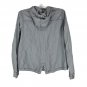 So Womens Lightweight Hooded Striped Jacket XL Blue Cotton Front Pockets