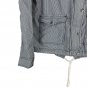 So Womens Lightweight Hooded Striped Jacket XL Blue Cotton Front Pockets