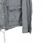 So Womens Lightweight Hooded Striped Jacket XL Blue Cotton Front Pockets