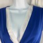 Maternal America Nursing Maxi Dress Royal Blue & White S Sleeveless Empire Small