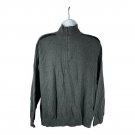 Calvin Klein Jeans Mens XL 1/4 Zip Mock Neck Sweater Grey Casual Pullover Cotton