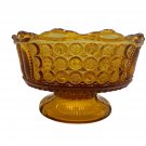 Antique EAPG Richards & Hartley Amber Footed Compote Bowl 1885 3 Panel Pattern Antique EAPG Richards & Hartley Amber Footed Compote Bowl 1885 3 Panel Pattern