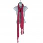 Pink Knit Long Scarf Acrylic Fringe Detail Textured Pattern Womens Winter