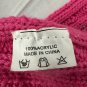 Pink Knit Long Scarf Acrylic Fringe Detail Textured Pattern Womens Winter