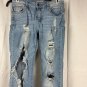 Cello Womens Size 3 Distressed Light Wash Denim Jeans Stretch Rips