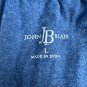 John Blair Mens Blue Cotton Lounge Shorts Elastic Waist Large Casual Style