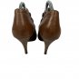 Aldo Brown Leather Ankle Booties Size 8 With Side Zipper & Cone Heel