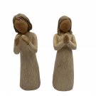 Willow Tree Sisters By Heart Figurines Susan Lordi 2000 Sculptures Set Of 2