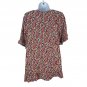 Destination Maternity Flutter Sleeve Smocked Woven Shirt Small Multicolor Floral