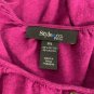 Style & Co Petite Womens Plum Button Front Top P/L 3/4 Sleeve Casual