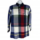 Chaps Ralph Lauren Plaid Long Sleeve Polo Shirt Size M