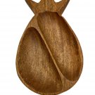 Handcrafted Wooden Pineapple-Shaped Divided Serving Tray Made In Philippines