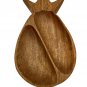 Handcrafted Wooden Pineapple-Shaped Divided Serving Tray Made In Philippines