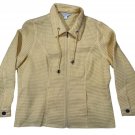 Christopher & Banks Petite XLP Yellow Waffle Knit Full-Zip Collared Shirt Jacket Christopher & Banks Petite XLP Yellow Waffle Knit Full-Zip Collared Shirt Jacket