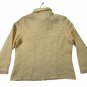 Christopher & Banks Petite XLP Yellow Waffle Knit Full-Zip Collared Shirt Jacket