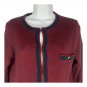 Ann Taylor Red & Navy Open Front Cardigan With Pockets Womens Size Small