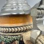 Vintage 0.5L German Beer Stein With Pewter Lid & Hand-Painted Hunting Scene