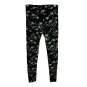 Lularoe Womens Floral Print Black Leggings Full Length Comfortable Stretch