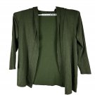 Cyrus Open Front Cardigan Olive Green Lightweight Layer XL Rayon Blend