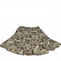 Ladies Leaf Print Knee-Length Skirt Size 16 Elastic Waist Brown Lightweight