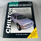 Chilton Chrysler Full-Size Trucks 1997-01 Repair Manual: Covers All U.S. and Can
