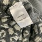 Extra Touch Womens 2X Leopard Knit Short-Sleeve V-Neck Sweater Dress Gray/Beige