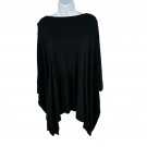 Lululemon Womens Black Poncho Sweater One Size Asymmetrical Knit Lightweight