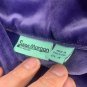 Sara Morgan For Haband Womens Purple 2X Velour Jacket Embroidered Full Zip