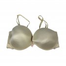 Victorias Secret PINK Lightly Padded Lace Bra 36DD Ivory Adjustable Straps