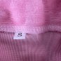 Pink Long-Sleeve Velour Lounge Set With Pocket & Tie Waist Size S