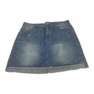 1822 Denim Womens Distressed Jean Skirt Size 10 Medium Wash Casual Cotton Blend
