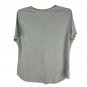 Just My Size By Hanes Womens 2X Gray Short Sleeve Striped Knit Top Scoop Neck