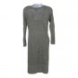 American Eagle Outfitters Womenâs Gray Open Knit Scoop Neck Button Front Dress M