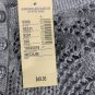 American Eagle Outfitters Womenâs Gray Open Knit Scoop Neck Button Front Dress M