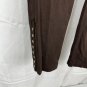 Narration Womens Brown Slim-Fit Stretch Pants W/ Gold Button Accents Size M