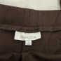 Narration Womens Brown Slim-Fit Stretch Pants W/ Gold Button Accents Size M