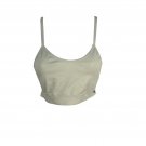 Lucky Brand Womens Crop Top Bralette Size M Beige Adjustable Straps