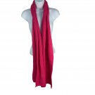 Style & Co Womens Pink Ribbed Knit Scarf One Size Lightweight Warm Fabric Blend