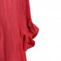 Creation Womens Red Floral Tunic Dress Medium Scoop Neck Short Sleeve High-Low