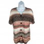 Est. 1946 Womens Button-Front Striped Sweater Top Medium Multi-Color Lightweight