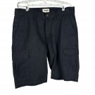 Wrangler Mens Cargo Shorts Size 36 Black Cotton Comfortable & Durable