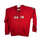 Machine Italia Red Hoodie Mens Large Casual Zip-Up Sweatshirt Sporty Machine Italia Red Hoodie Mens Large Casual Zip-Up Sweatshirt Sporty