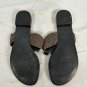 Talbots Womens Braided Strap Sandals Size 8.5B Brown & Black Leather Flip Flops