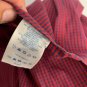 Lands End No Iron Pinpoint Oxford Red Check Shirt 17-33 Tailored Fit Mens XL