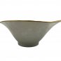 Vintage Iridescent Gravy Boat With Plate Gold Trim Elegant Porcelain Dishware
