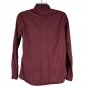 Buckle Black Mens Standard Fit Button Up Shirt Maroon Long Sleeve Size Medium