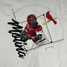 St. Louis Cardinals Catcher Men's Graphic Tee Gildan Softstyle White Size XL St. Louis Cardinals Catcher Men's Graphic Tee Gildan Softstyle White Size XL