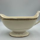 Homer Laughlin Eggshell Georgian Gravy Boat Gold Trim USA B50N5 Vintage China