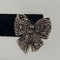 Vintage Silver-Tone Bow Clip-On Earrings Elegant Design