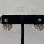 Vintage Silver-Tone Bow Clip-On Earrings Elegant Design